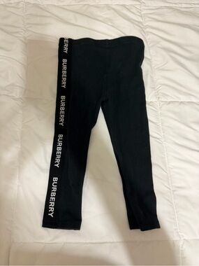 Burberry Black Logo-Strip toddlers Leggings